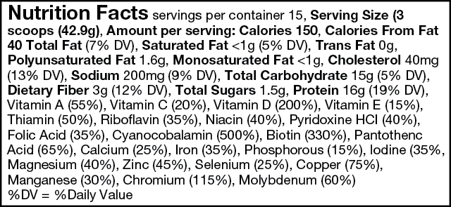 Vida Fuel - Strawberry nutrition facts